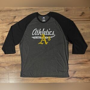 Oakland Athletics Raglan 3/4 Sleeve T-Shirt XXL